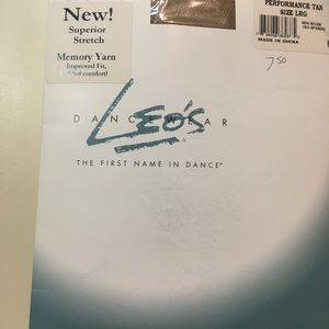 Leo’s 711 girls fishnet tights tan LG 12-14 NEW